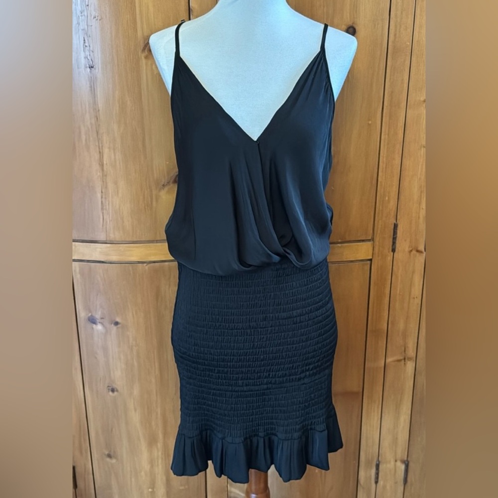 NWT Vestique “Smocked & Ready” black dress, size M.
